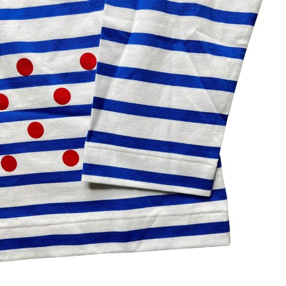 5-92 COMME DES GARCONS Men's Top Striped Blue White Small - Picture 3 of 9